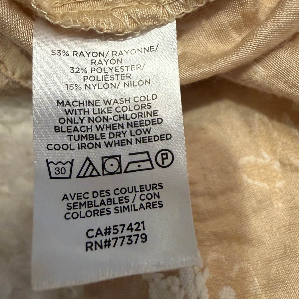 Ann Taylor Khaki Floral Blouse - Picture 4 of 5